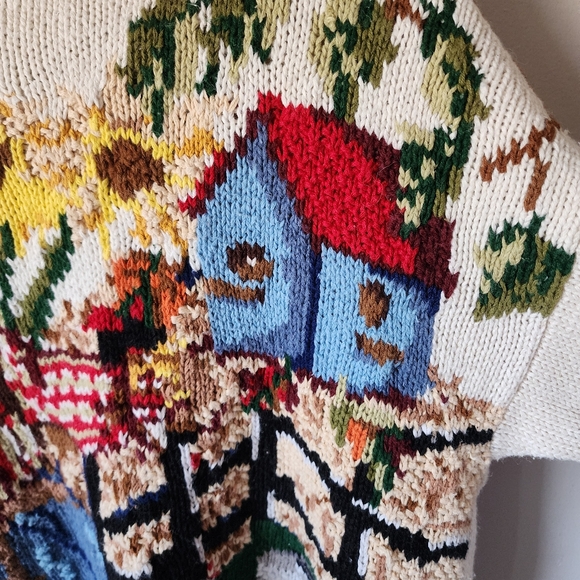Vintage Heirloom Collectibles 1996 Harvest Knit Sweater Women’s Large 3D Pumpkin - Picture 5 of 10